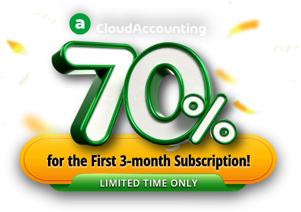 Cloud Accounting 70% off first 3 months subsription
